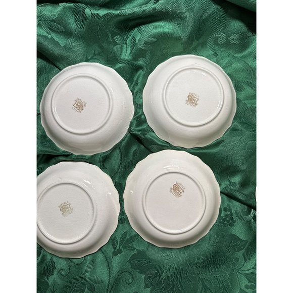 Antique Buffalo Pottery 4 Coffee Cups with saucers - Picture 6 of 7